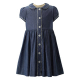 Chambray Button-Front Dress