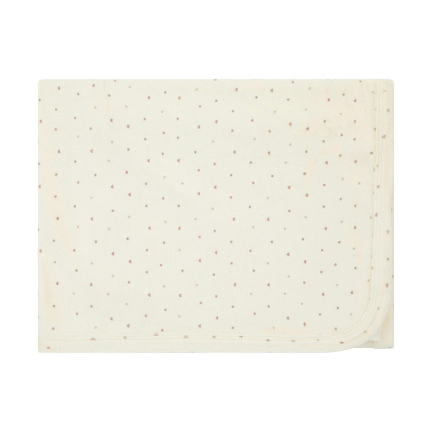 Velour Dot Pattern Wrap Blanket