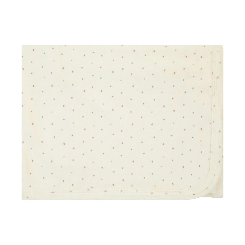 Velour Dot Pattern Wrap Blanket