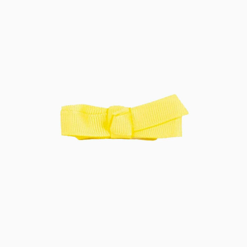Small Bow Hair Clip in Lemon