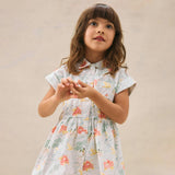 BONPOINT Gisele Island Print Poplin Dress