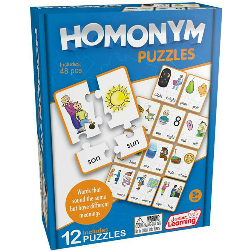 Homonym Puzzles for Ages 5-8