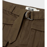Organic Cotton Cargo Front Short With Belt