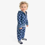 Baby cozy fleece sweatpant in checkerboard