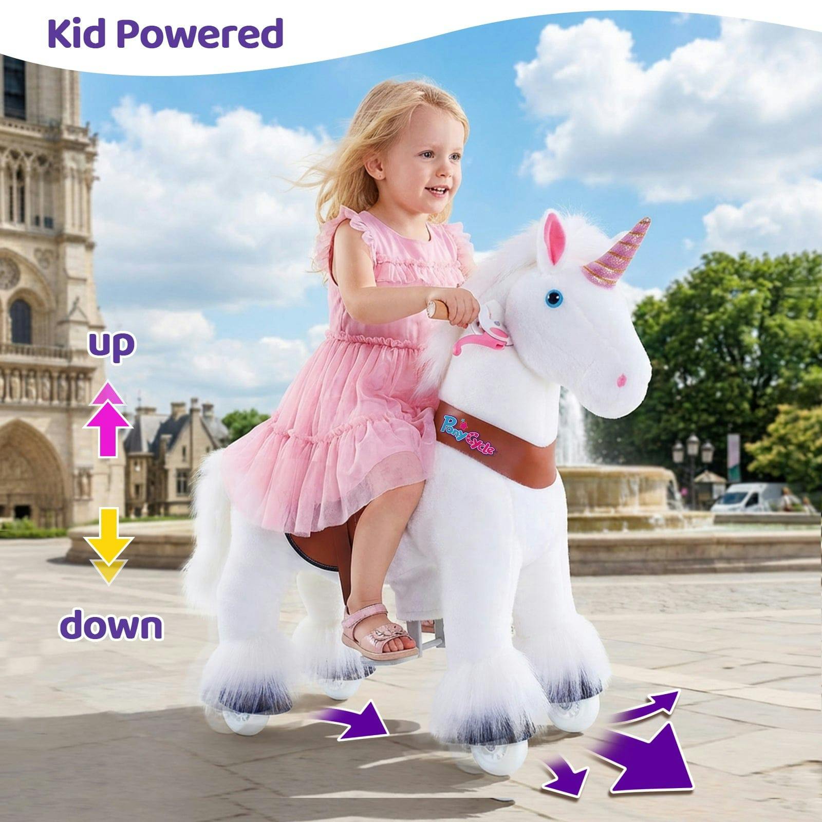 Model U® Unicorn Ride-On Toy Age 4–7 – White