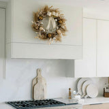 26" Gold Bow, Pinecone & Ornament Wreath Pre-Lit