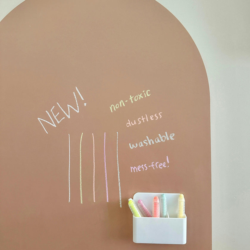 Dustless Chalk Crayons + Magnetic Holder Bundle for Magic Playwall