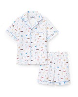 Kid's Twill Pajama Short Set in Summer Nostalgia