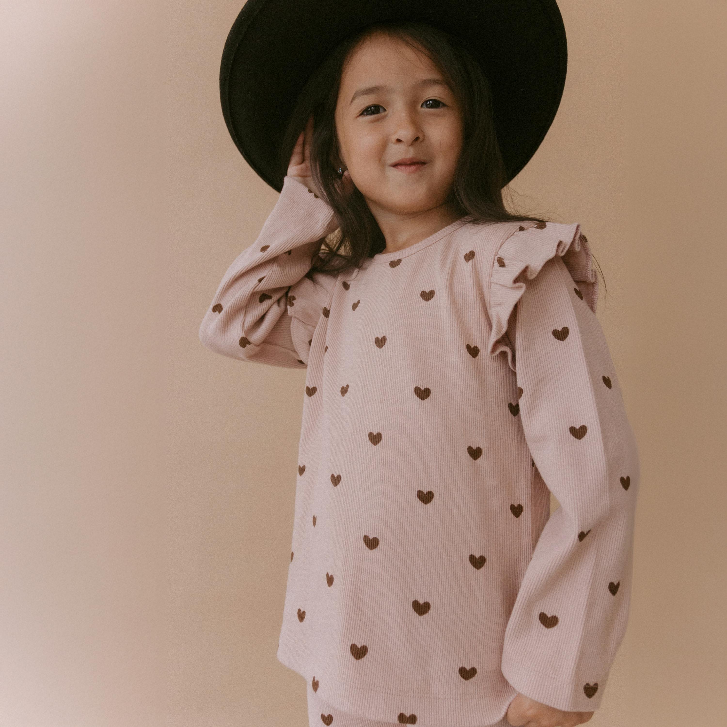 Organic Ruffle Long Sleeve Top Set of 2