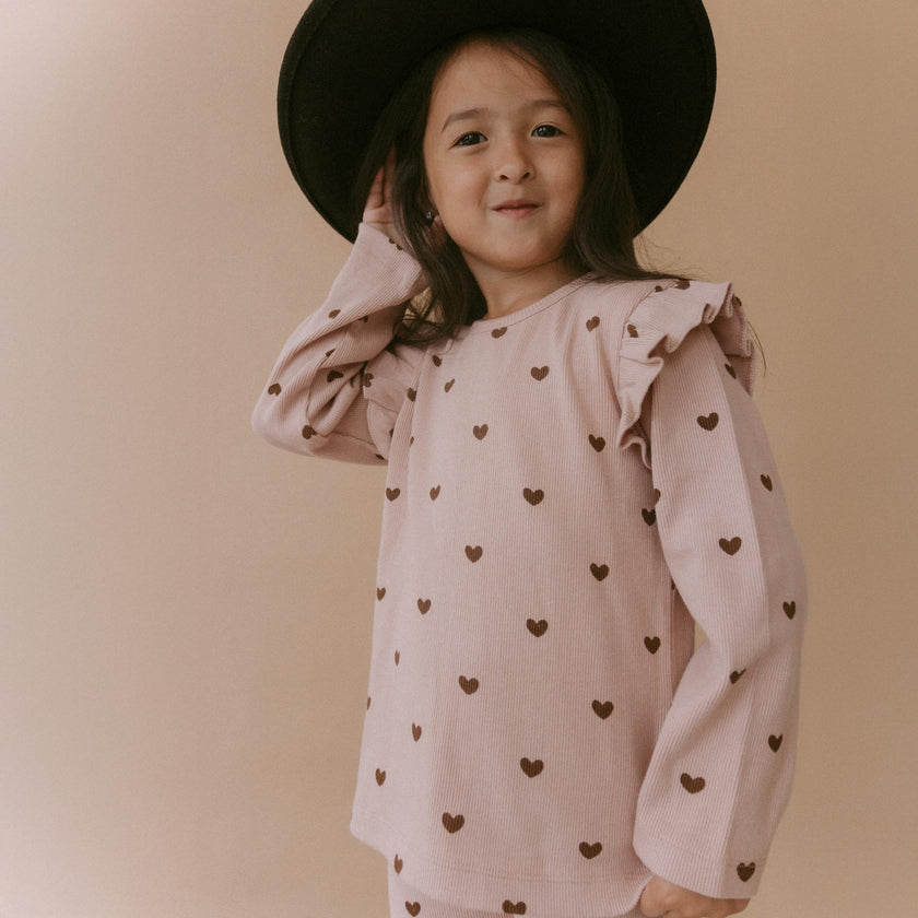 Organic Ruffle Long Sleeve Top Set of 2