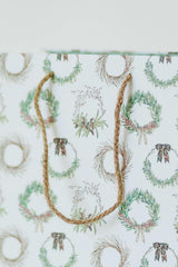 Holiday Evergreen Wreath Gift Bag Set of 3