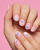 Pearlescent Mermaid Nail Stickers - 584 adhesive nail stickers
