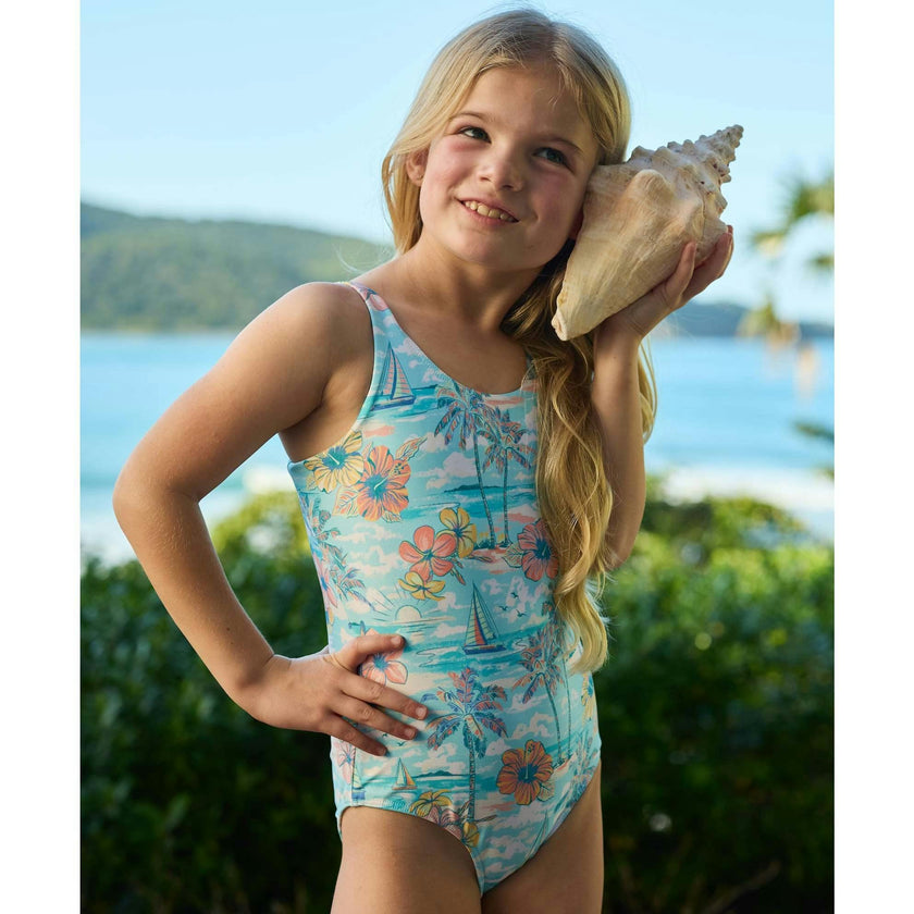 The BVIs - Girls Ruffle One Piece UPF 50+