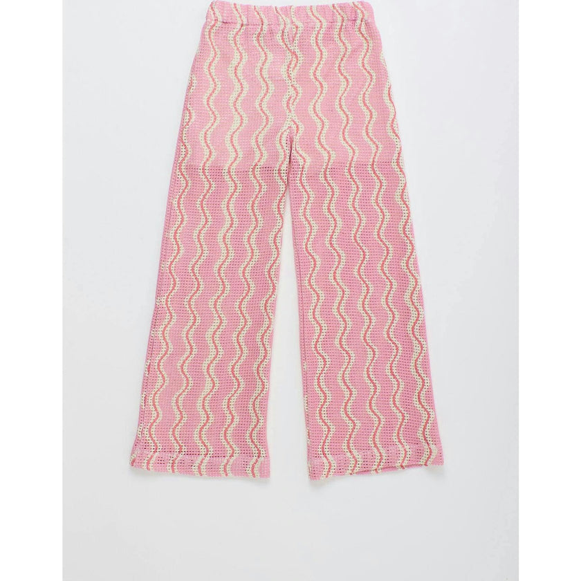 WAVY KNIT PANTS PINK