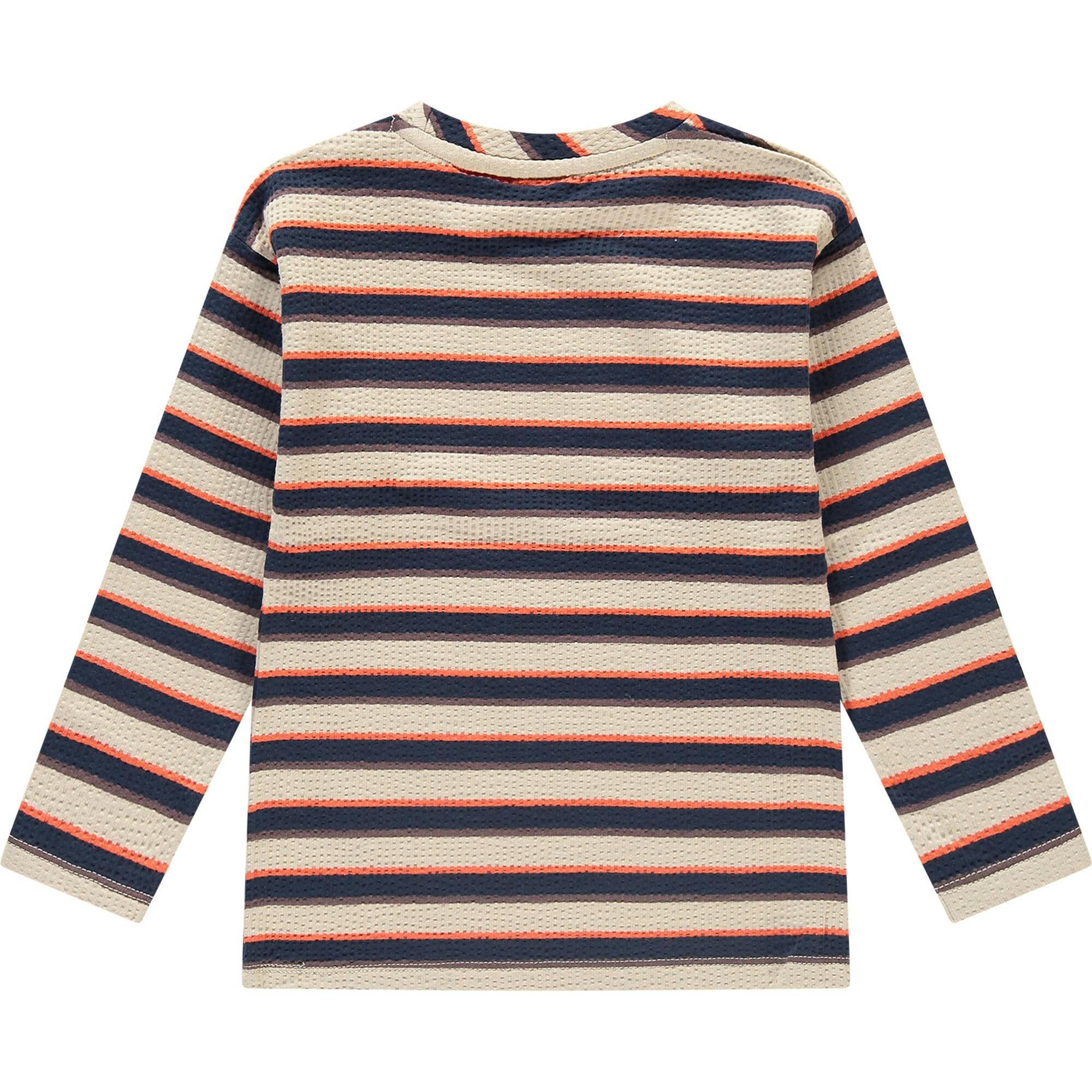 Striped Textured Long Sleeve T-Shirt