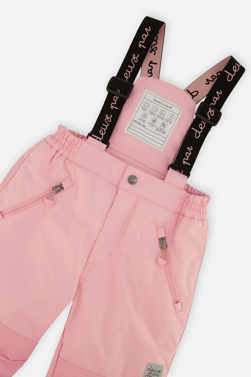 Two Piece Play Snowsuit Pink Minit Flower Print With Pink Pants