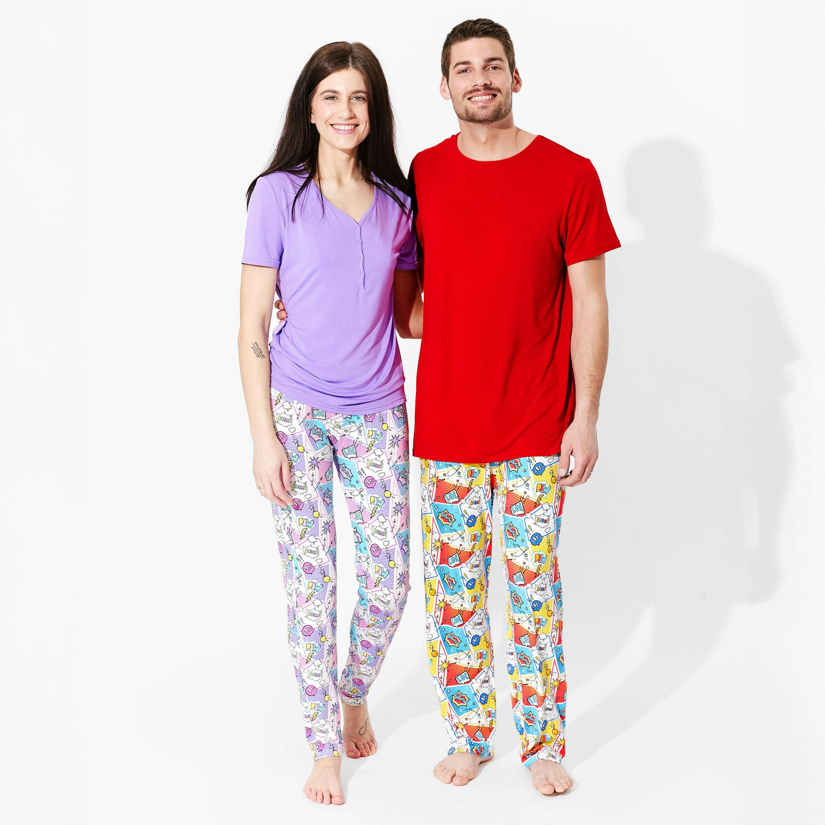 Comic Hero Bamboo Men's Pajama Set