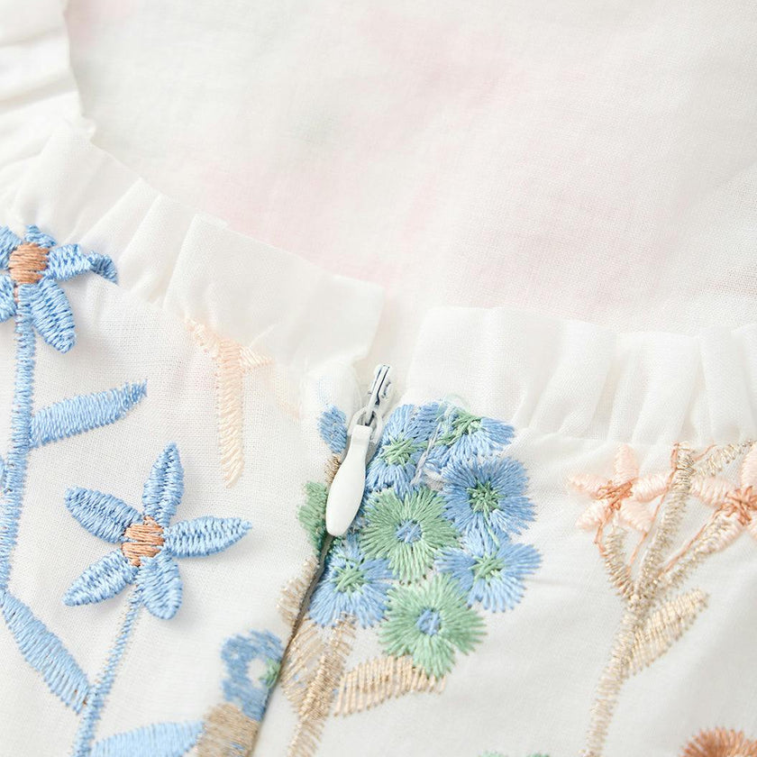 Everly Embroidered Mini Dress