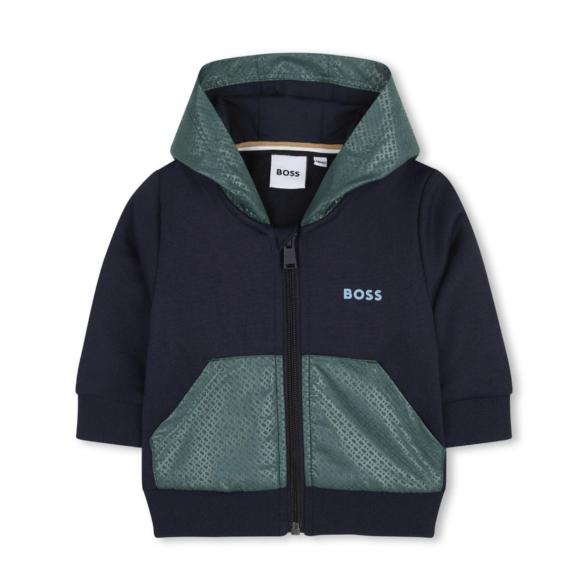 Dark Navy & Green Panel Tracksuit