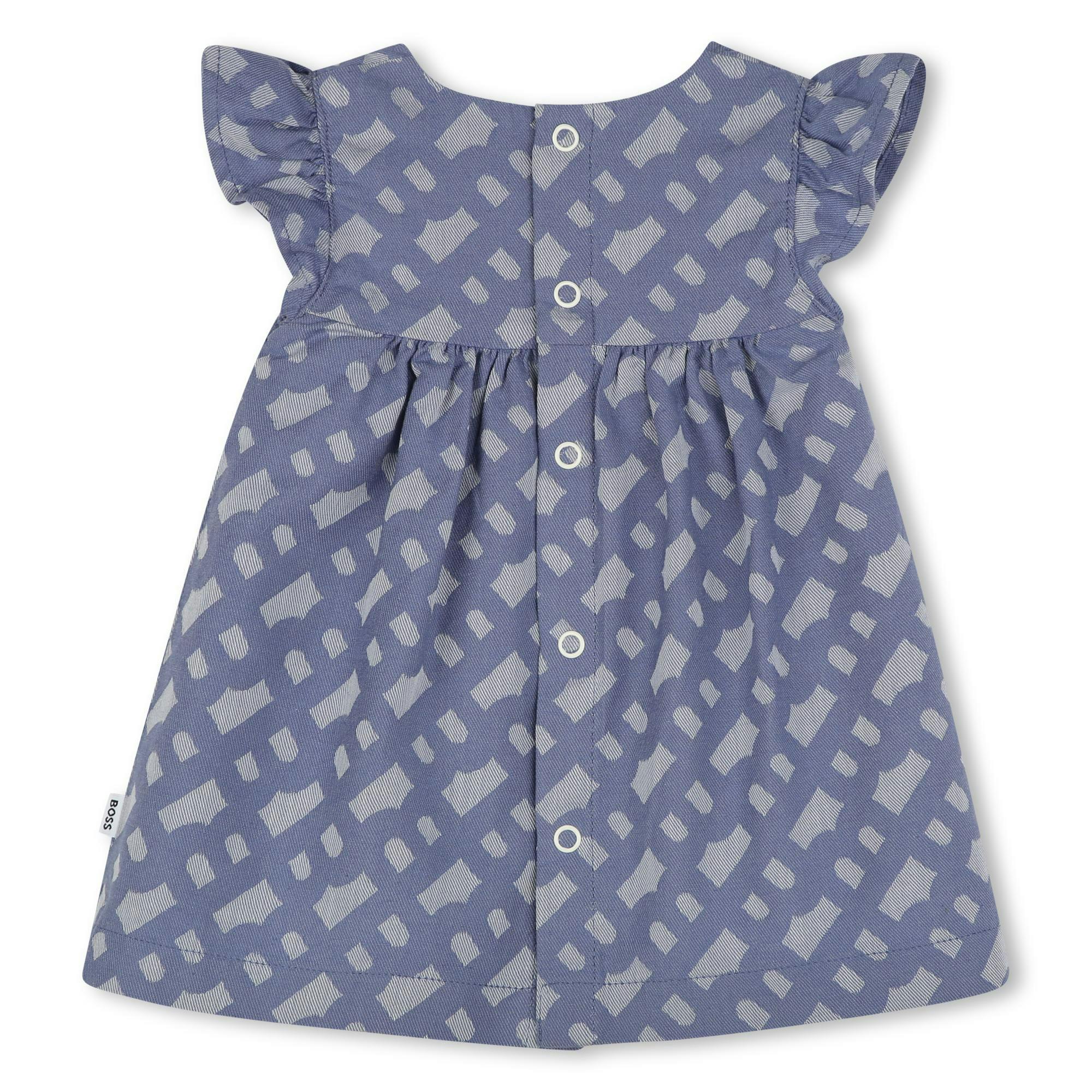Blue Patterned Dress and Bloomers Set