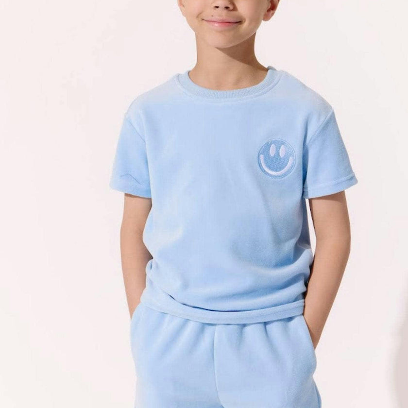 Good Vibes Only Velour Short Set