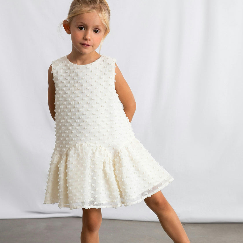 White Plumeti dress