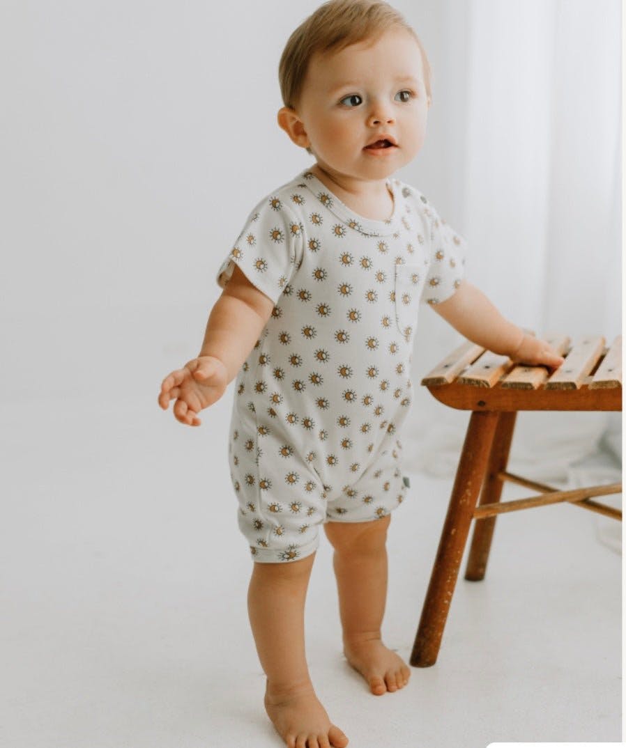 short sleeve romper | sun