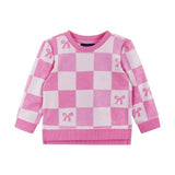 Infant Girls Terry Set | Checkered Bow