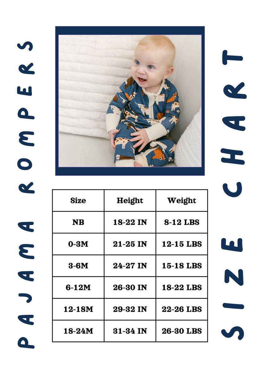 Blue Goldendoodle Bamboo Zipper Romper