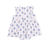 Stripe Dot Roses - Ruffle Bodysuit Dress