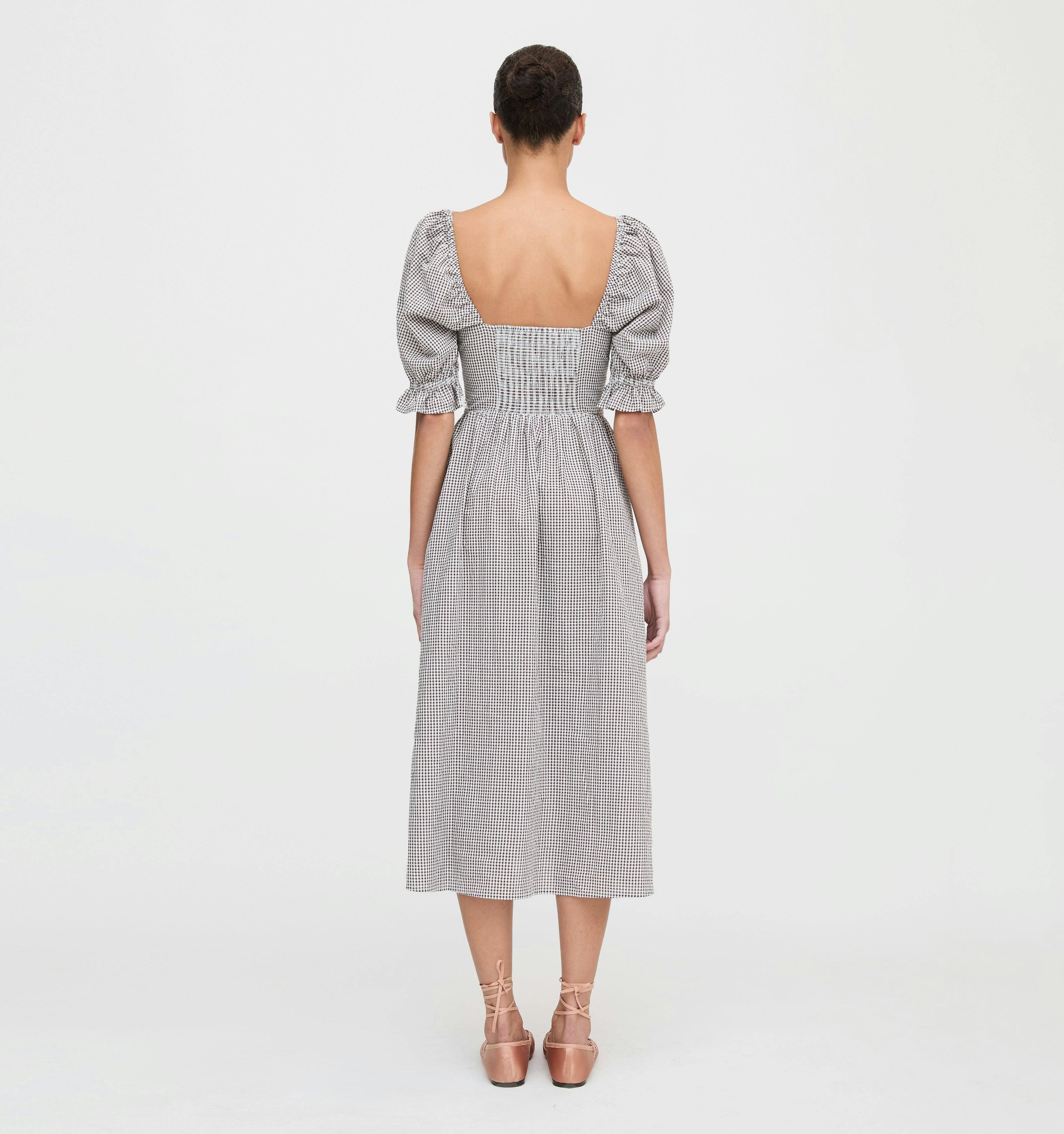 The Ophelia Dress - Chocolate Gingham