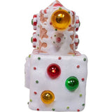 7.5-Inch Battery Operated USB LED Lighted Santa Train Lantern with Spinning Glitter Water.