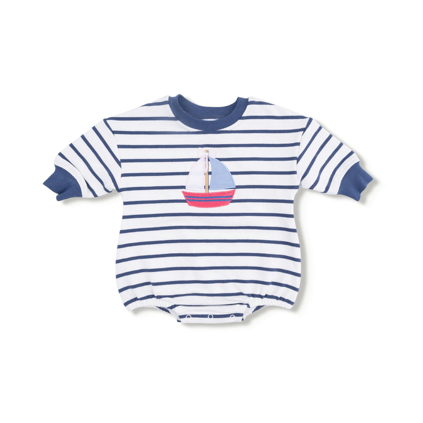 Bubbly Sailboat - Sweatshirt Bubble  Sailboat with Bow