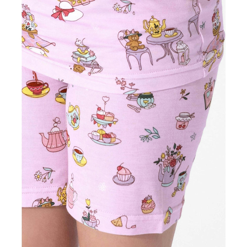 Tea Party Kids Pajama Short Set