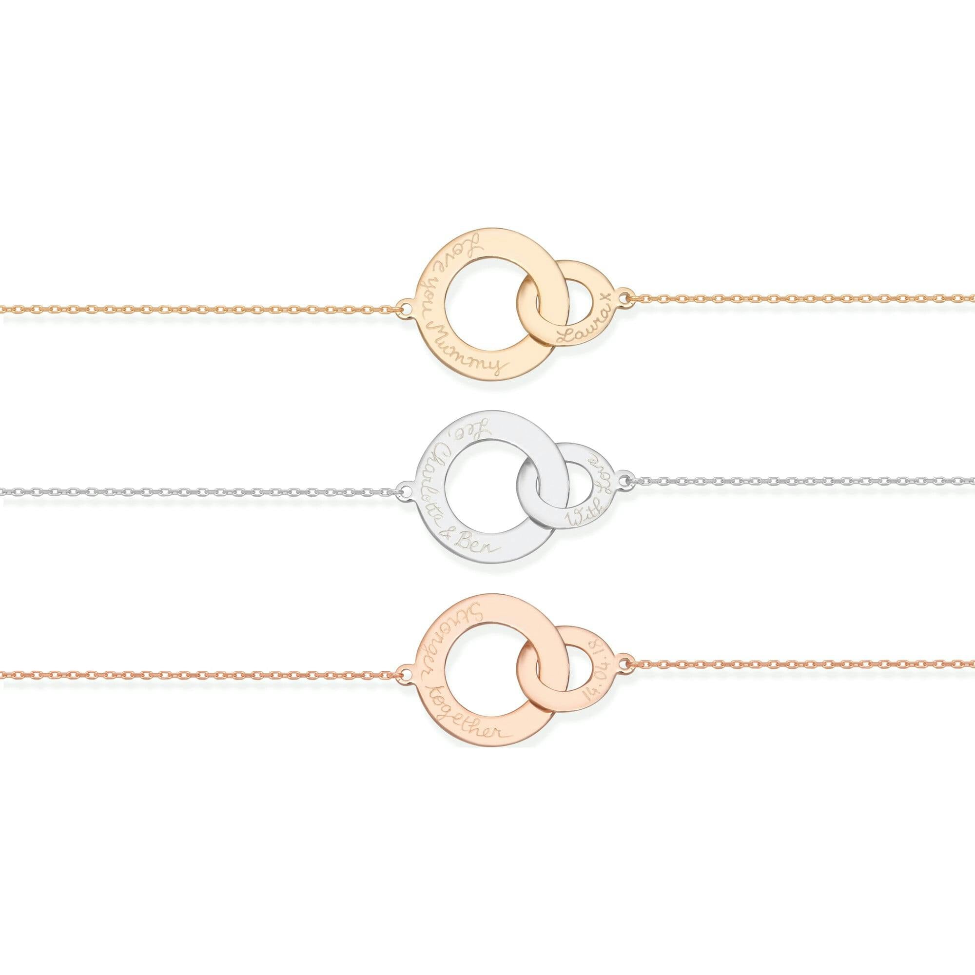 Personalized Intertwined Necklace, 18k Rose Gold Plated
