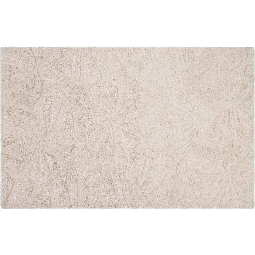 Floral Field Washable Wool Area Rug