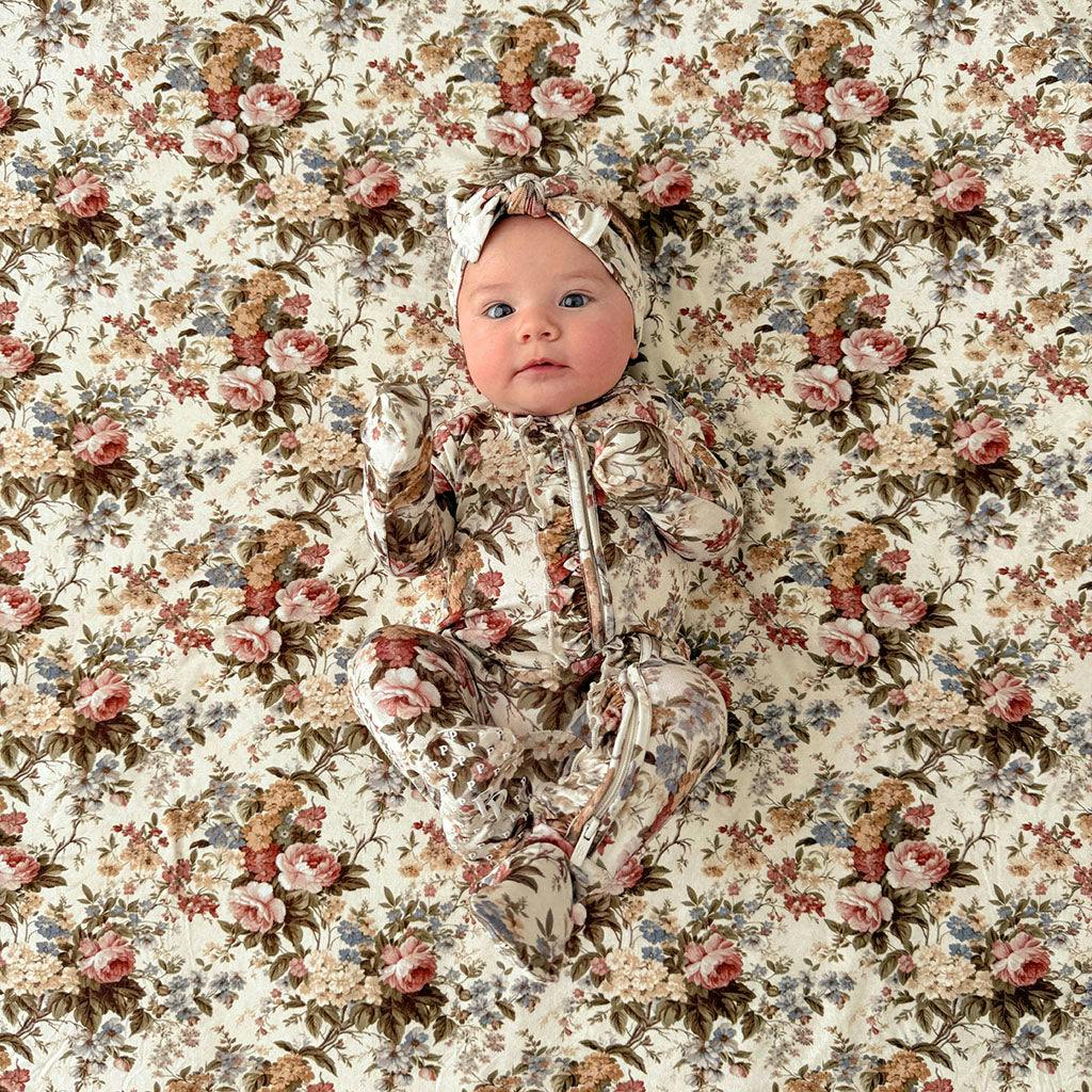 Dauphine Footie Ruffled Zippered One Piece