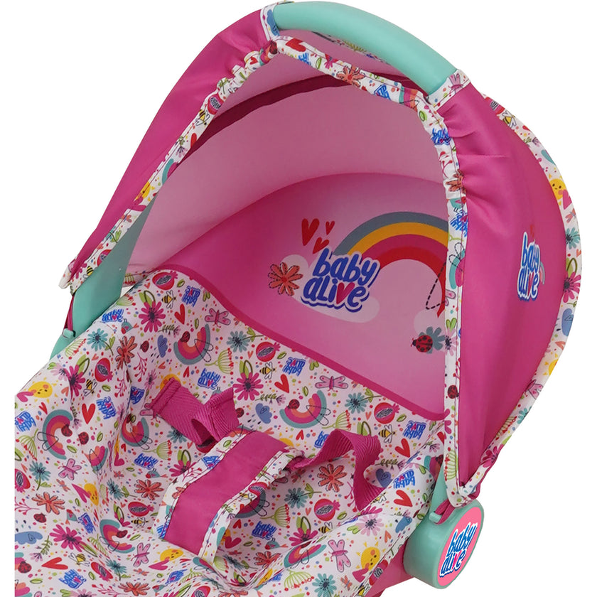 Baby Alive Deluxe Doll Car Seat - Pink & Rainbow