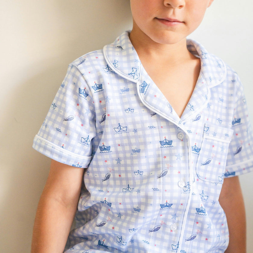Sailors Boy Pima Cotton Short Pajama Set – Soft Two-Piece
