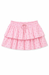 Willow Pastel Pink Ditsy Satin Skort