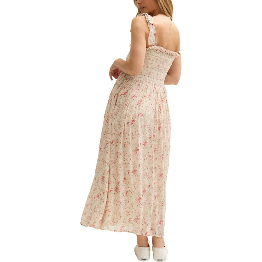 Annie Smocked Print Maxi Dress