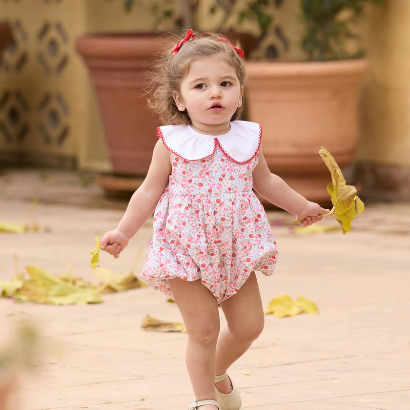 Laura Romper Strawberry Print