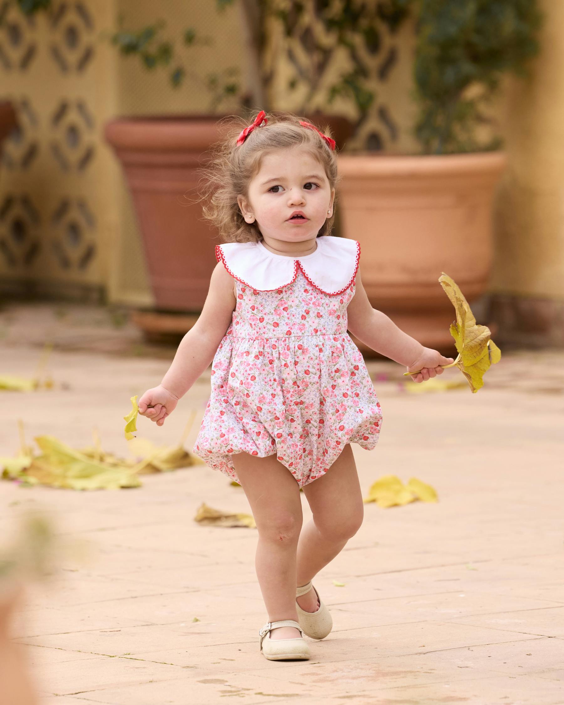 Laura Romper Strawberry Print