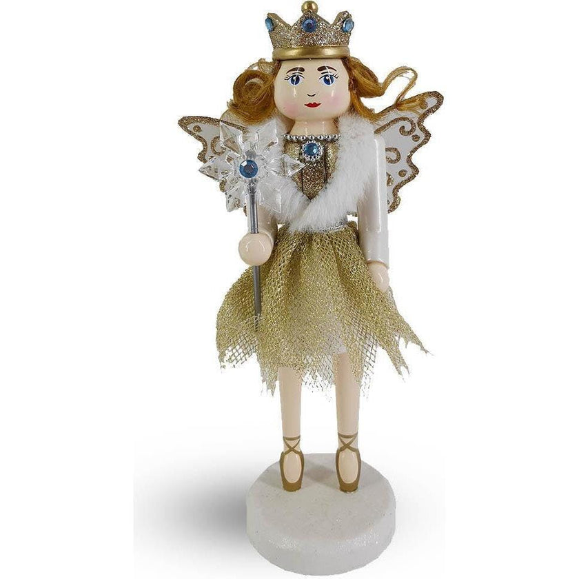 Angel Fairy Female Nutcracker with sparkly wings 10 inch