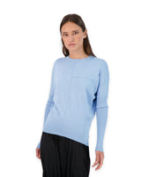 Ribbed Dolman Knit Top With Pinched Seams