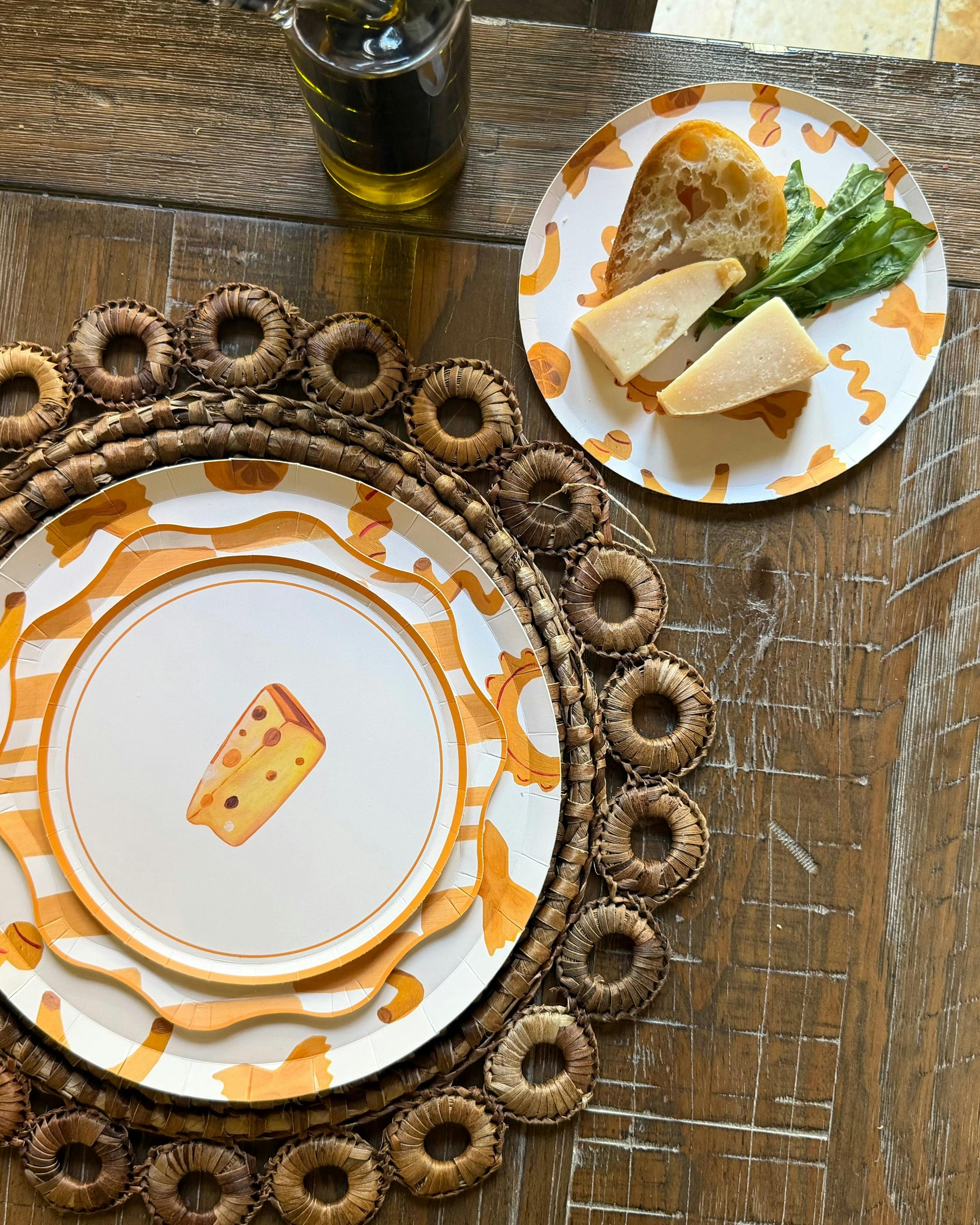 Pasta Party Hors d'Oeuvres Plate Set - Golden