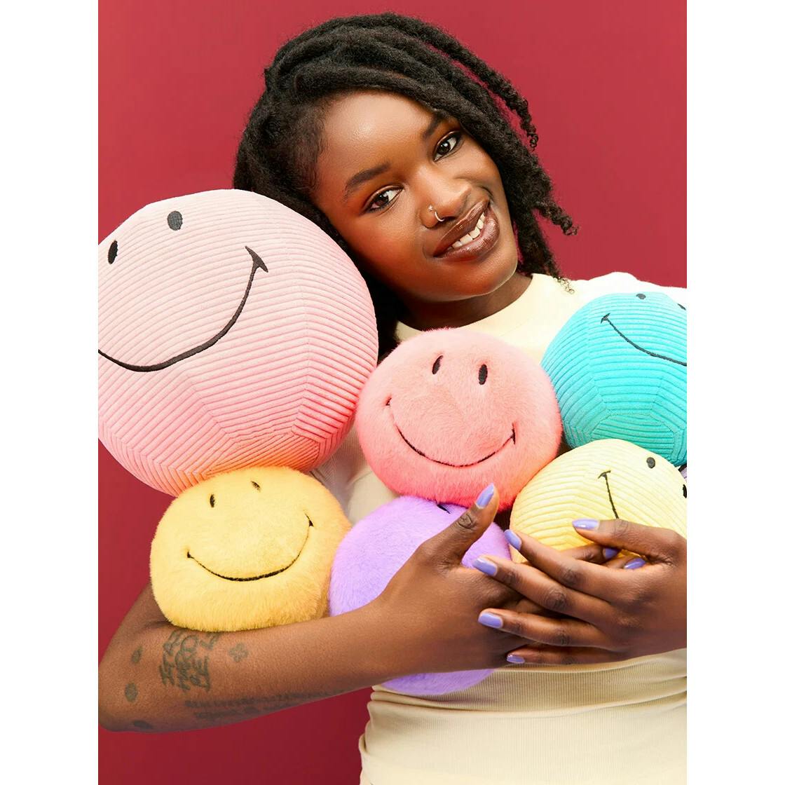 Plush Smiley Corduroy Dark Purple 5