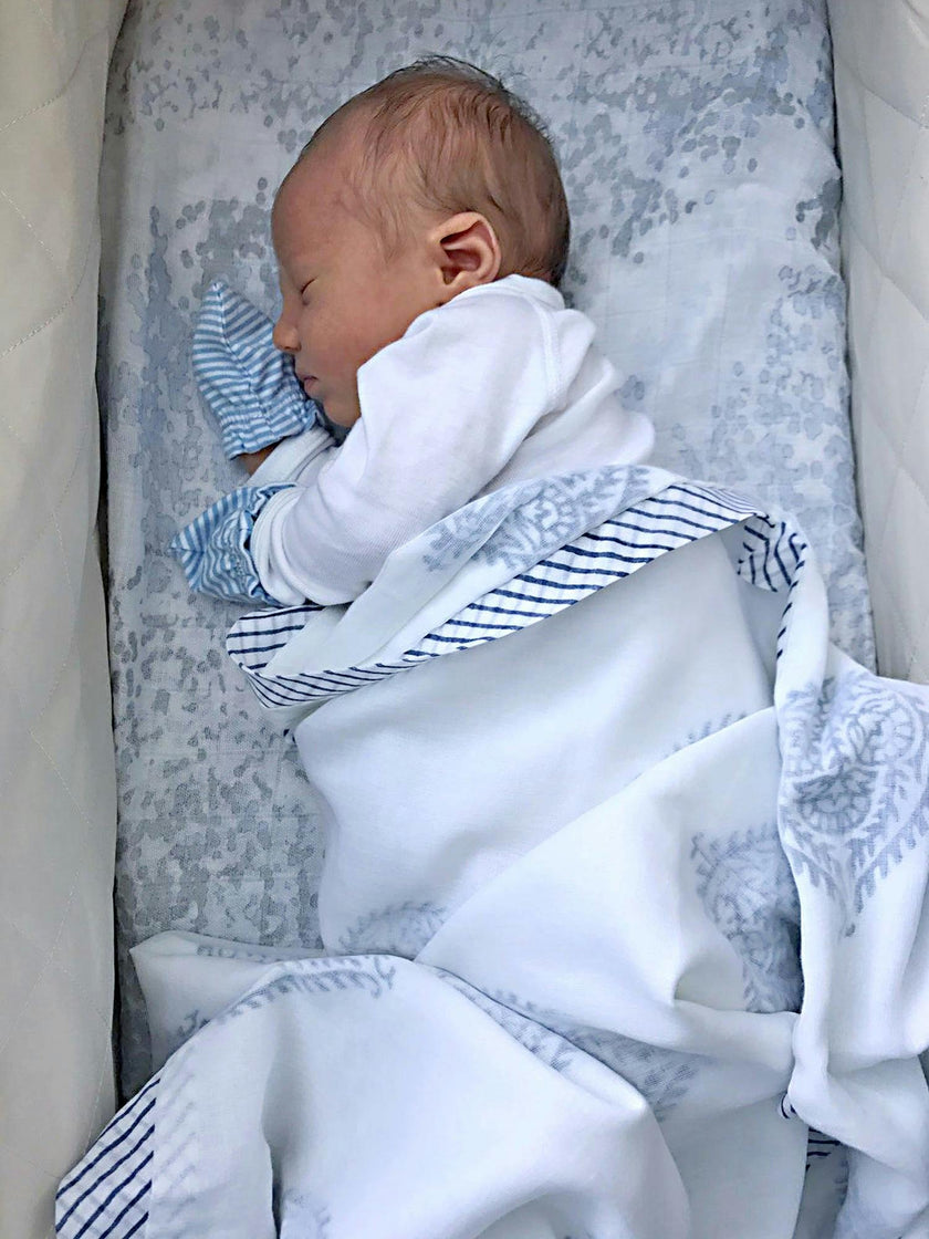 Luxe Natural Cotton Receiving Blanket