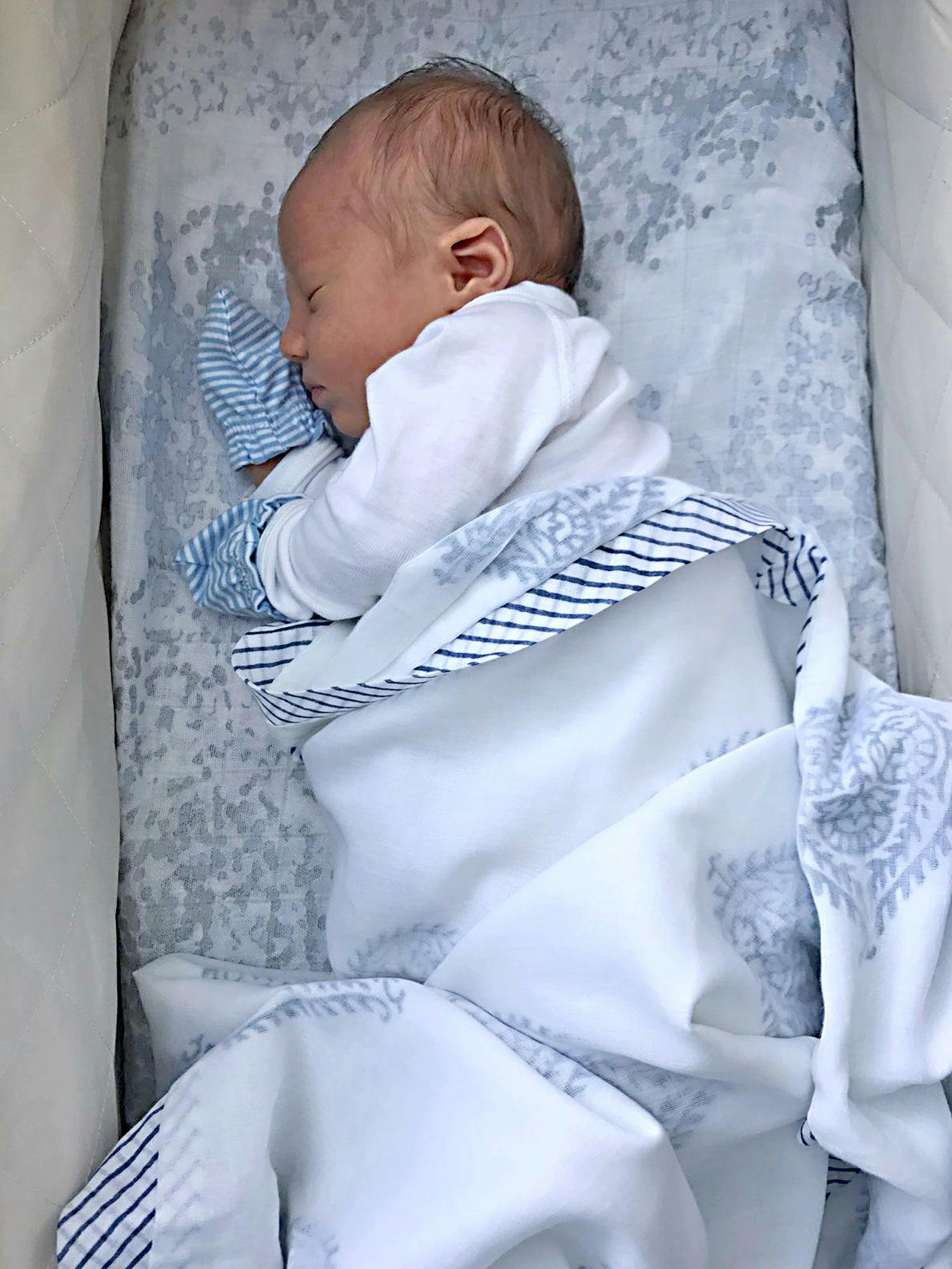 Luxe Natural Cotton Receiving Blanket