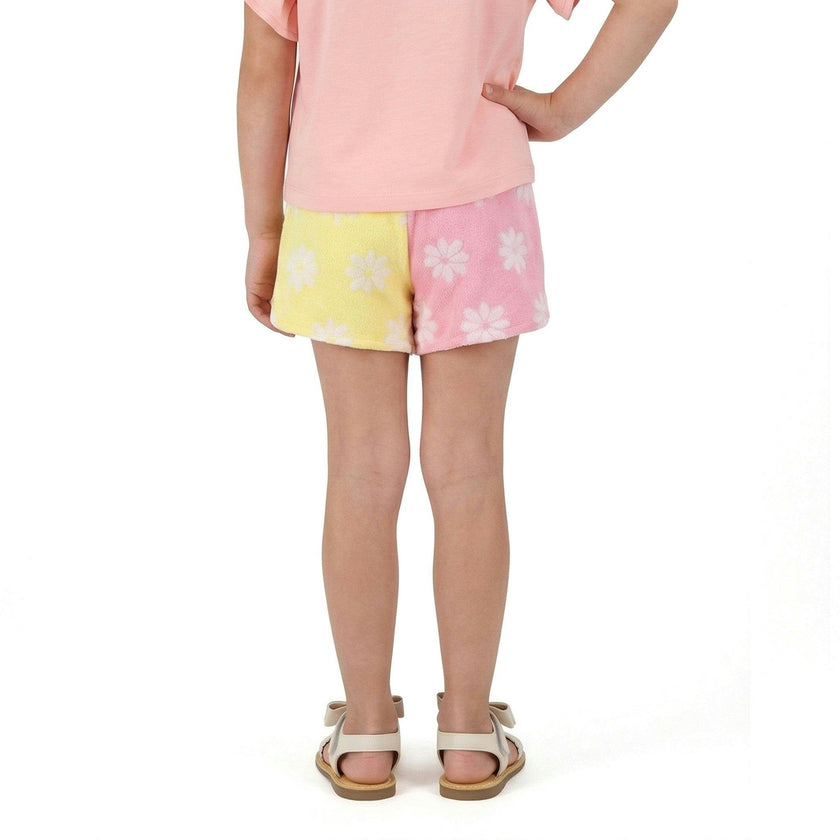 Girls Colorblocked Terry Short | Pink Floral